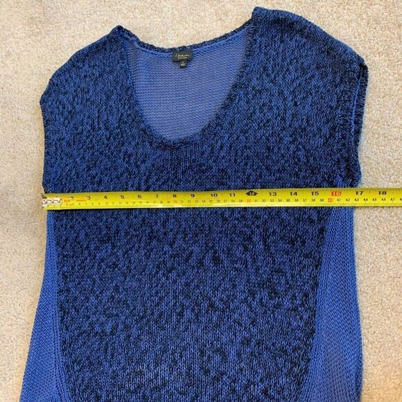 ARITZIA Blue black SS knit sweater Sz S - Picture 6 of 8